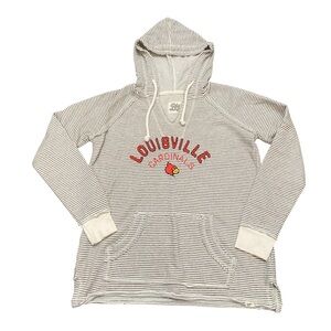 Blue 84 Louisville Cardinals Striped Lightweight Hoodie